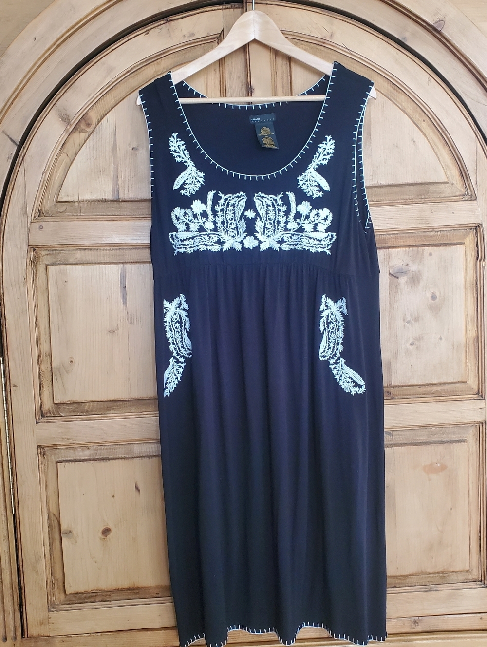 Grace Elements sleeveless black midi dress SIZE XXL